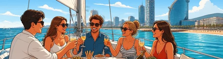 Recorrido exclusivo en velero por el litoral de Barcelona con aperitivos y bebidas