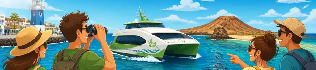 Viaje en ECO Fast Ferry a Isla Lobos con salida desde Corralejo
