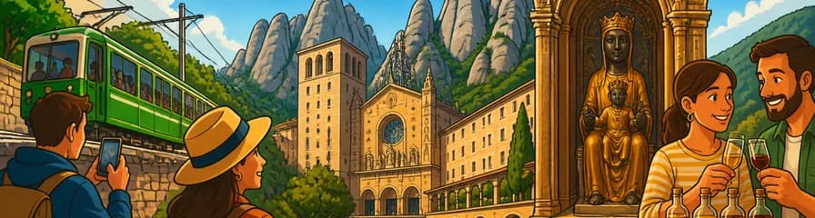 Excursión a Montserrat: Tren Cremallera, Basílica, Virgen y Cata de Licores