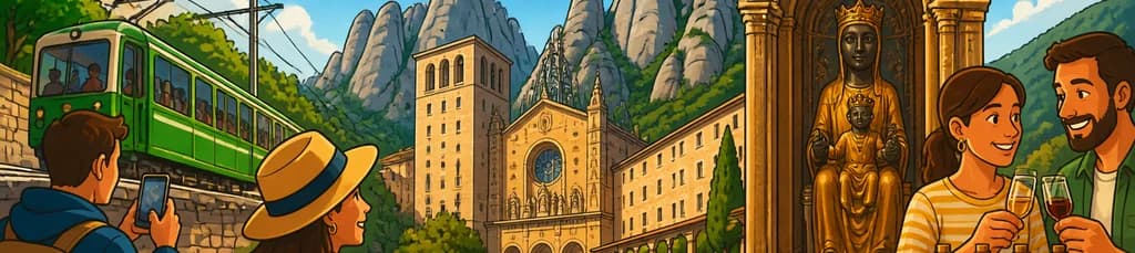 Excursión a Montserrat: Tren Cremallera, Basílica, Virgen y Cata de Licores