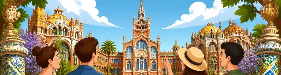 Acceso al Recinto Modernista de Sant Pau en Barcelona