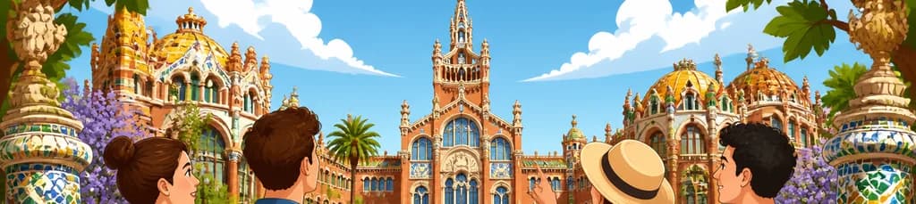 Acceso al Recinto Modernista de Sant Pau en Barcelona