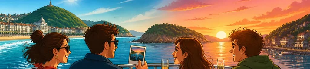 Recorrido por dos bahías, disponible por las mañanas, tardes o al atardecer con cava