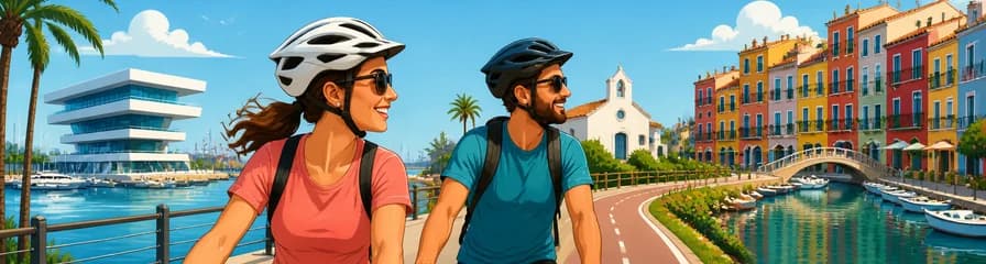 Recorrido costero en bicicleta hacia Port Saplaya desde Valencia