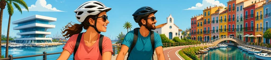 Recorrido costero en bicicleta hacia Port Saplaya desde Valencia