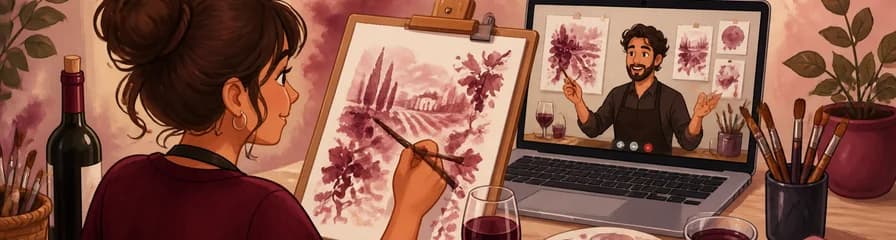 Taller de arte online: Descubre cómo pintar con vino tinto