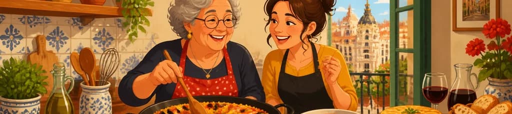 Experiencia culinaria auténtica: cocina española con una abuela madrileña