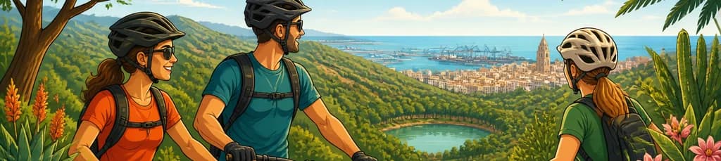 Recorrido en bicicleta de montaña eléctrica por el Jardín Botánico, el Parque Natural y el Puerto de Málaga