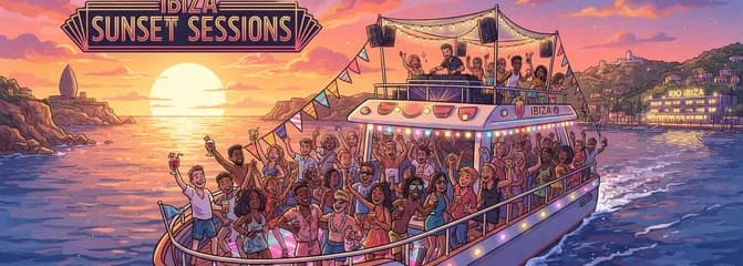 Fiesta en Barco al Atardecer en Ibiza con Pukka Up (Sábados)