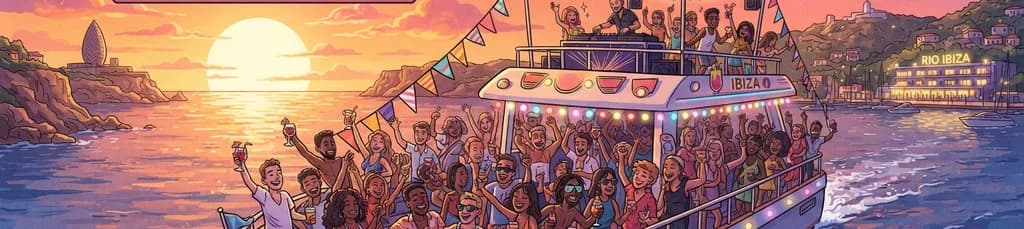 Fiesta en Barco al Atardecer en Ibiza con Pukka Up (Sábados)