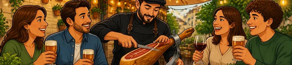 Disfruta de una experiencia gastronómica en grupo con jamón de bellota y cervezas en La Zahurda