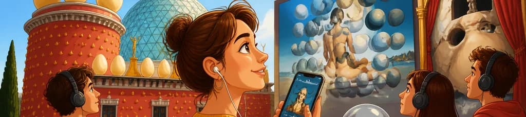 Acceso al Museo del Teatro Dalí en Figueres con audioguía disponible en tu dispositivo móvil