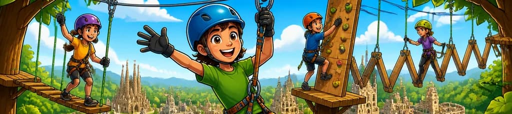 Aventuras en las alturas: circuitos de tirolinas y puentes en Catalunya en Miniatura