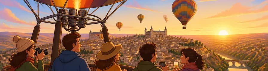 Un viaje en globo al amanecer para explorar Toledo