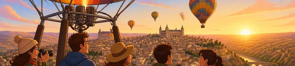 Un viaje en globo al amanecer para explorar Toledo