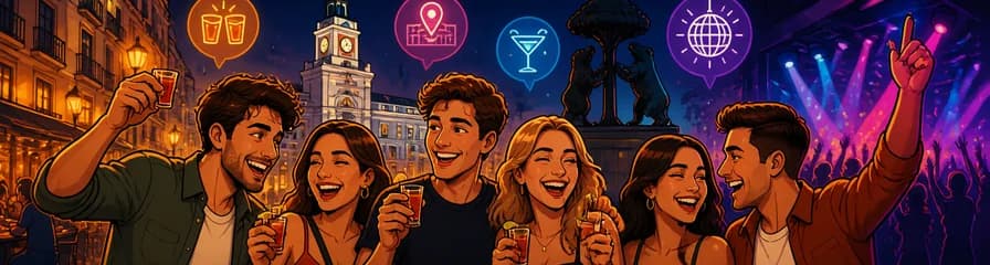 Recorrido de bares "PubCrawl" con acceso a discoteca en el corazón de Madrid
