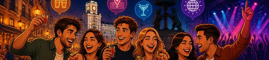 Recorrido de bares "PubCrawl" con acceso a discoteca en el corazón de Madrid