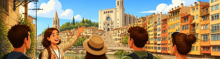 Viaje guiado de un día desde Barcelona a Girona, con entrada incluida a la catedral