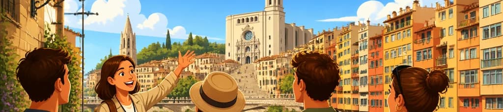Viaje guiado de un día desde Barcelona a Girona, con entrada incluida a la catedral