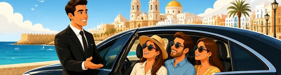 Conductor privado en Cádiz para vehículos con capacidad de hasta cuatro pasajeros