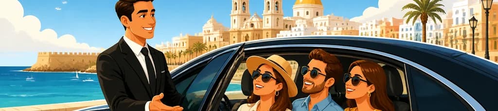 Conductor privado en Cádiz para vehículos con capacidad de hasta cuatro pasajeros