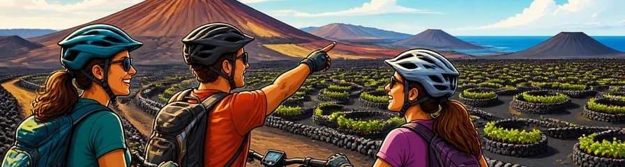 Aventura en E-Bike por Lanzarote: Un recorrido panorámico entre cráteres volcánicos y viñedos