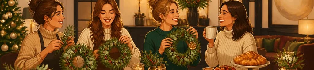 Experiencia festiva: creación de coronas navideñas y brunch en Urso Hotel & Spa