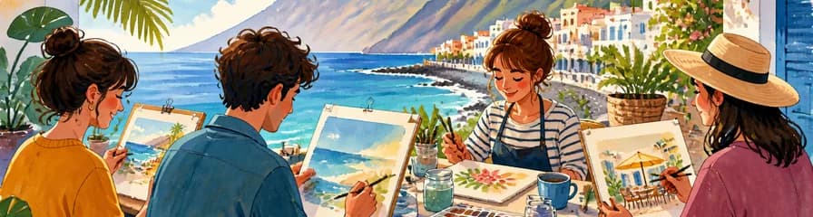 Taller de acuarela en Tazacorte: "Pintando el mar y otros motivos"