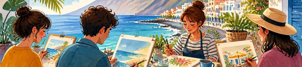 Taller de acuarela en Tazacorte: "Pintando el mar y otros motivos"