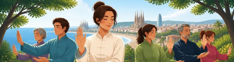Disfruta del Tai Chi en los espacios exteriores de Barcelona