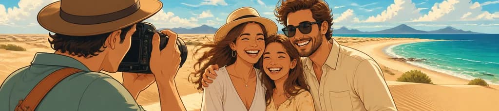 Captura tus momentos inolvidables: sesión de fotos exclusiva en las dunas de Corralejo