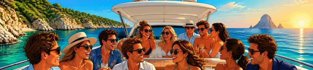 Vive la magia de Ibiza en un yate privado para doce personas