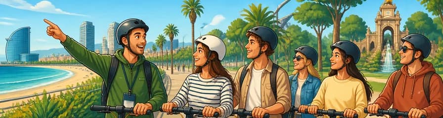 Recorrido en patinete eléctrico por el paseo marítimo y los parques de Barcelona