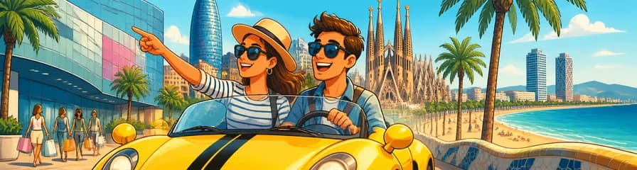 Descubre Barcelona: Recorrido de playa y compras con GoCar