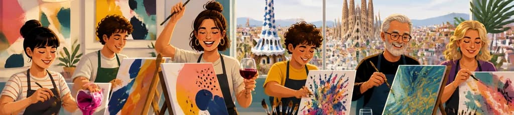 Experimenta la creatividad en un taller de arte abstracto en Barcelona