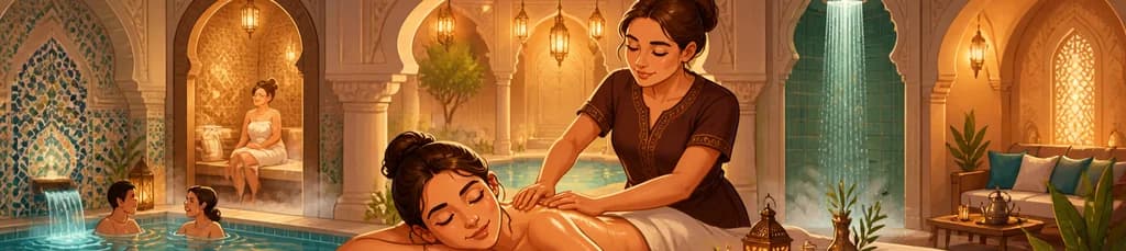 Ritual de bienestar árabe en Hammam Al Ándalus Puerta de Hierro, Madrid: 75 minutos de termas y 15 minutos de masaje