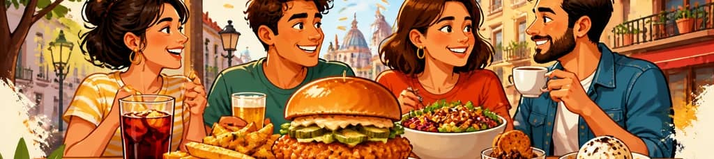 Disfruta del Menú Roost Chicken en La Latina: Hamburguesa con patatas, bebida y postre o café