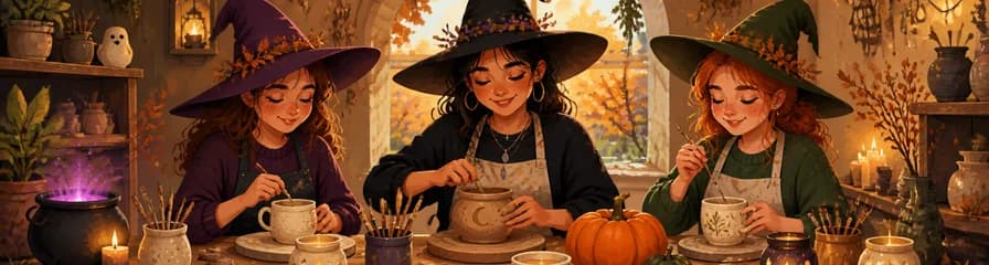 Cerámica mágica de otoño: el taller de las brujas