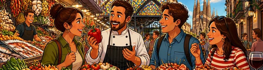 Explora los mercados y la gastronomía de tapas en Barcelona acompañado por tu propio chef