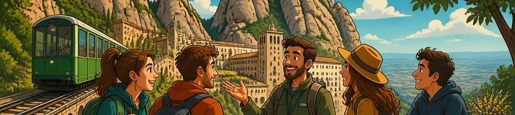Aventura de medio día en Montserrat: senderismo, tren y almuerzo campestre