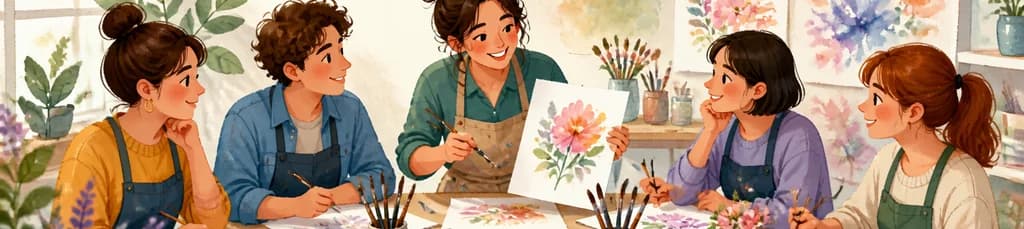 Curso práctico para pintar flores con acuarela