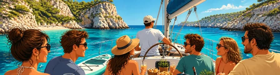Travesía en velero privado por la costa sur de Menorca, con salida desde Cala Galdana