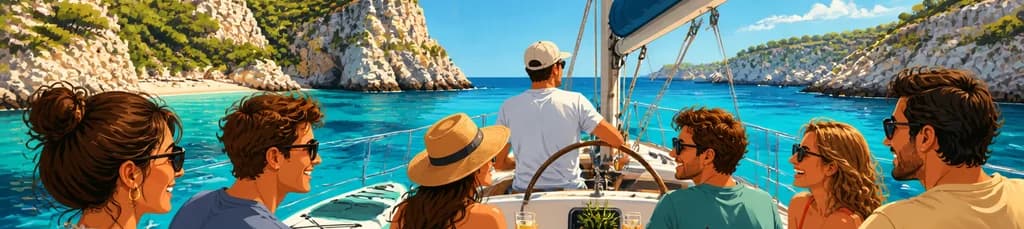 Travesía en velero privado por la costa sur de Menorca, con salida desde Cala Galdana