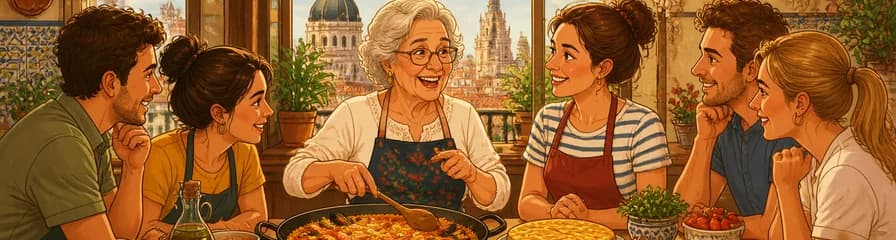 Experiencia culinaria: Clase de cocina tradicional española con una abuela en Madrid