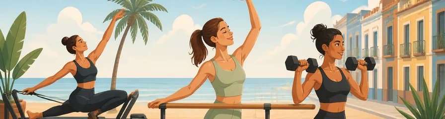Sesión de Pilates, Barre y Entrenamiento de Fuerza junto a la playa de El Cabanyal