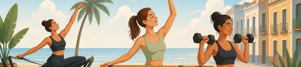Sesión de Pilates, Barre y Entrenamiento de Fuerza junto a la playa de El Cabanyal