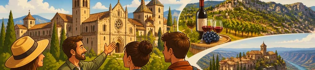 Excursión privada al Monasterio de Poblet y la región del Priorat con recogida en hotel desde Salou o Tarragona