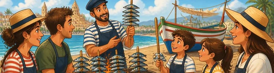 Taller de Show Cooking de Espetos de Sardinas en la Playa de Málaga