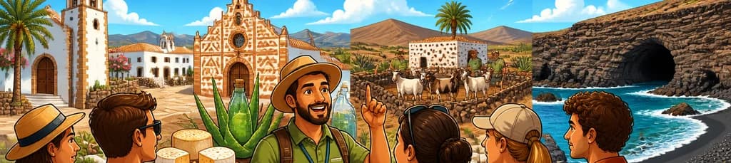 Recorrido por pueblos, cuevas y granjas de Fuerteventura con almuerzo, saliendo desde el norte