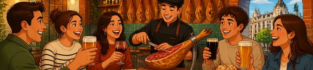 Experiencia gastronómica grupal: jamón de bellota y cervezas en La Zahurda